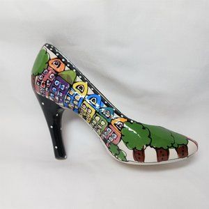 Vintage Robin Sterling Ceramic High Heel Pump Shoe